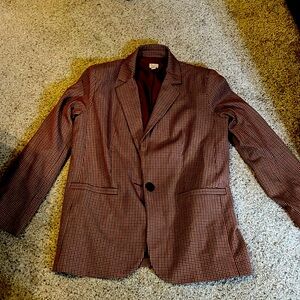 Brown plaid blazer